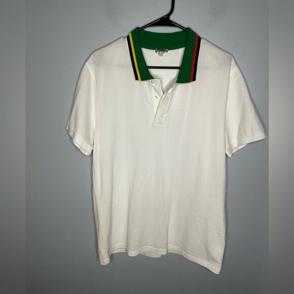 Kenzo Paris Short sleeve three button shirt Vintage Style White - Picture 1 of 3